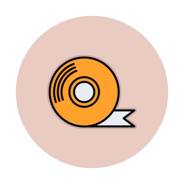 Yapışkan bant vektör düz simge tasarımı 