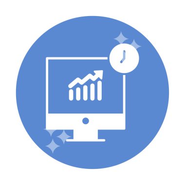Stocks Analitik Modern Simgesinin vektör çizimi                   