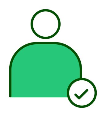 kullanıcı düz simgesi, vektör illüstrasyonu