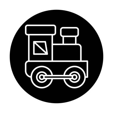 Tren oyuncağı simgesinin vektör illüstrasyonu