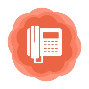 Basit Telefon Simgesi, vektör illüstrasyonu