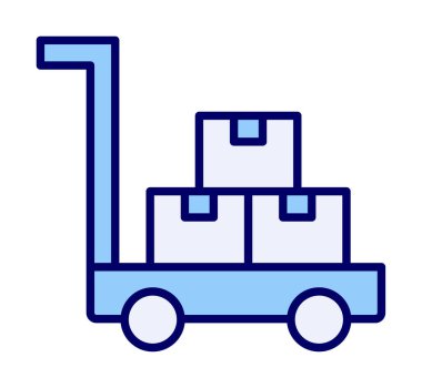 Trolley simgesi, vektör illüstrasyon tasarımı.