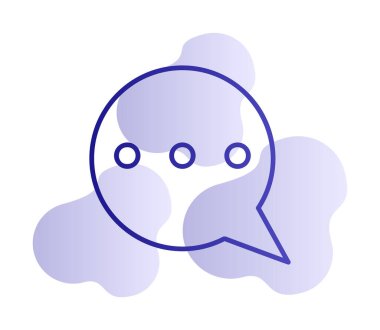 konuşma balonu mesaj simgesi vektör çizim tasarım