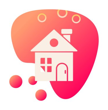 Beyaz arkaplandaki bir evin vektör illüstrasyonu