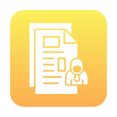 Beyaz arkaplanda istihdam ve iş özgeçmişi simgesi