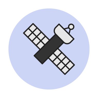 Uydu Simgesi, vektör illüstrasyonu