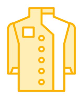 Chef Coat web simgesi, vektör illüstrasyonu