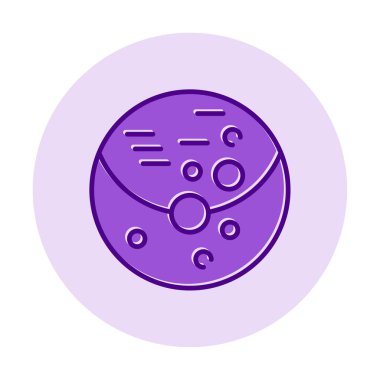 Gezegen ve vektör illüstrasyonlu uzay simgesi