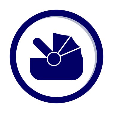 Bebek Araba Koltuğu ikonu. vektör illüstrasyonu