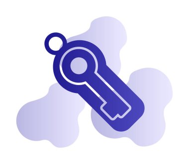 Anahtar sembolü web simgesi, vektör illüstrasyonu