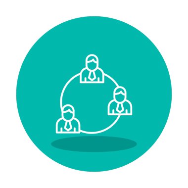 Takım iş web simgesi, vektör çizim