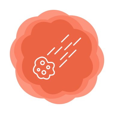 Meteor düz ikon vektör çizimi