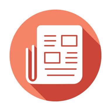 Haber kağıdı simgesi, vektör illüstrasyonu basit tasarım