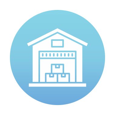 Web için depo vektör simgesinin basit illüstrasyonu