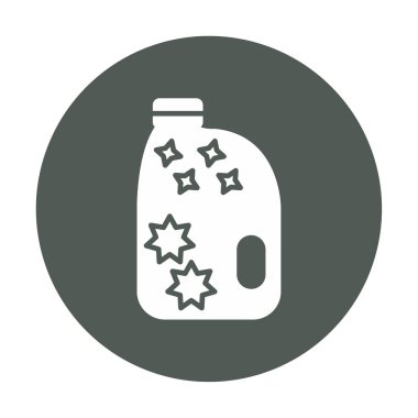 şişe düz simge vektör çizim