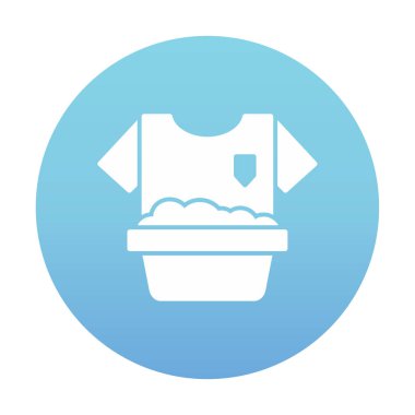 Çamaşır, tişört ikonu, vektör illüstrasyonu