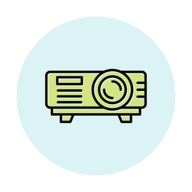 Projektör simgesi basit illüstrasyon vektörü