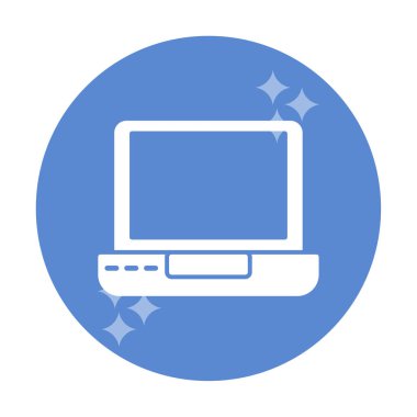 dizüstü bilgisayar simgesi, vektör illüstrasyonu basit tasarım 