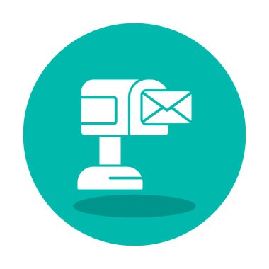 posta kutusu simgesi, vektör illüstrasyonu basit tasarım