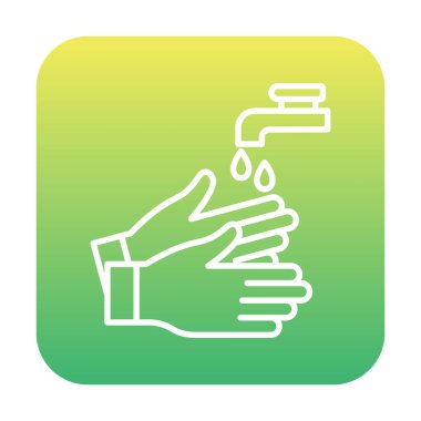 Elleri yıkama ikonu. özet çizimi