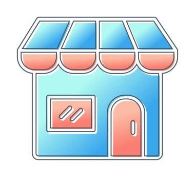 Dükkanı web simge vektör çizim