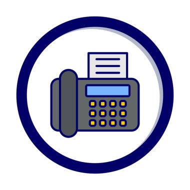 Faks makinesi. Web simgesi basit illüstrasyon