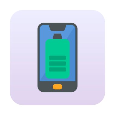 pil simgesi. renk çizgisi çizimi 