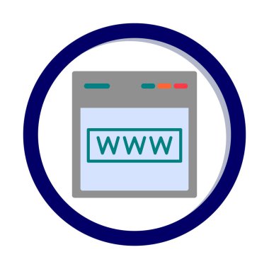 Basit web sitesi arayüzü simgesi, vektör illüstrasyonu