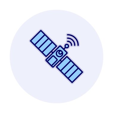 Uydu Simgesi, vektör illüstrasyonu