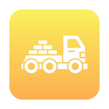 Vektör Tasarımı Teslimat Kamyonu Simgesi Biçimi