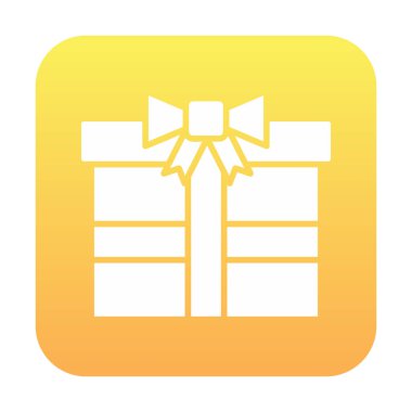 hediye kutusu simgesi, vektör illüstrasyonu basit tasarım