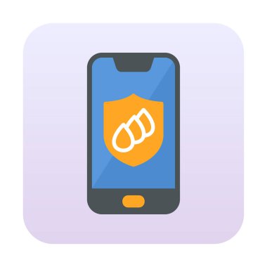 Su geçirmez telefon simgesi, vektör illüstrasyonu