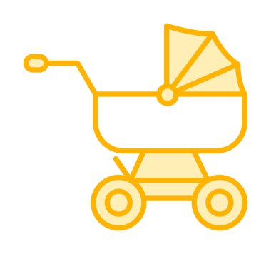 bebek arabası kutsal kişilerin resmi, vektör çizim 