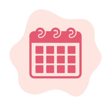 Takvim düzlüğü simgesi, vektör illüstrasyonu 