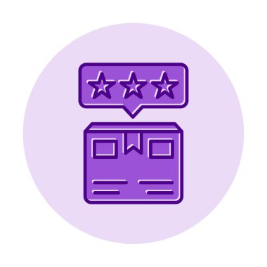 Teslimat kutusu simgesi, vektör illüstrasyonu basit tasarım