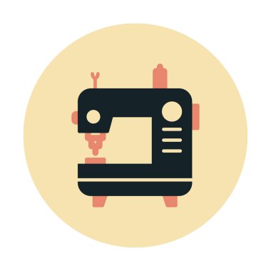 Basit Dikiş Makinesi web vektör simgesi