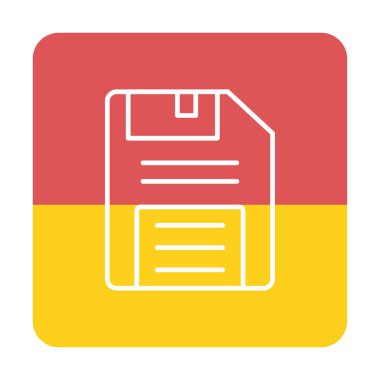 Basit Disket simgesi, vektör illüstrasyonu