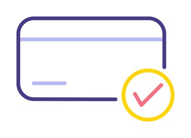 Kredi kartı ikonu vektör illüstrasyonu