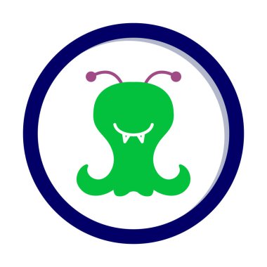 Sevimli uzaylı karakter Vektör illüstrasyonu