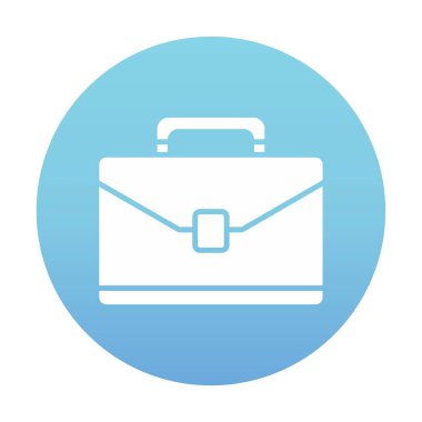 Evrak çantası vektör düz simgesi. İş durumu simgesi, bavul emojisi, vektör illüstrasyonu