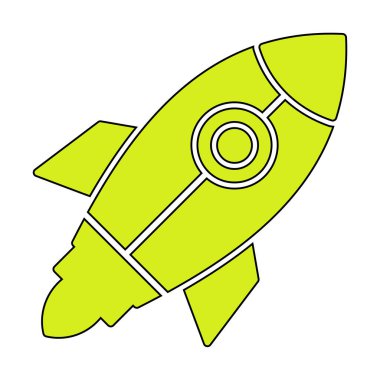 Roketin vektör çizimi. Başlangıç konsepti