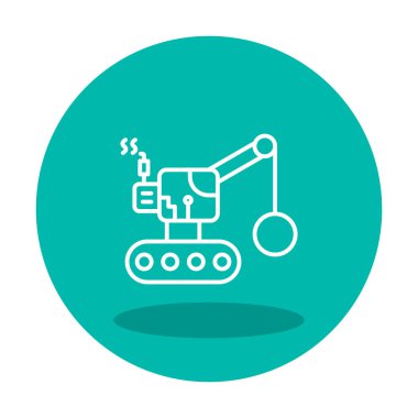 Wrecking Ball simgesi, vektör illüstrasyonu 