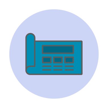 Şablon simgesi, vektör illüstrasyonu basit tasarım