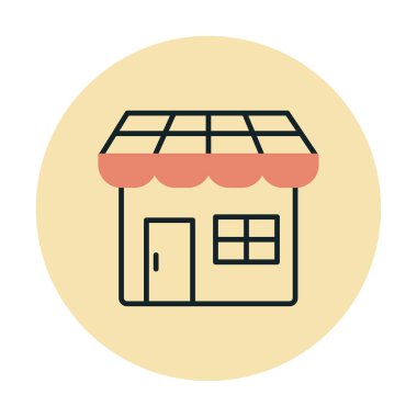 Dükkanı web simge vektör çizim