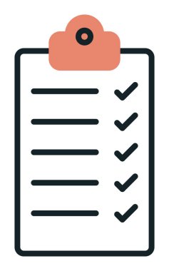 Kontrol listesi vektör simgesi modern basit vektör illüstrasyonu