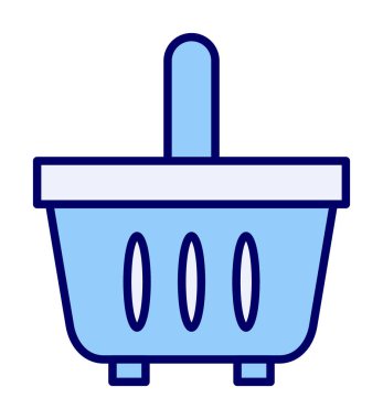 Alışveriş sepeti ikonu vektör illüstrasyonu          