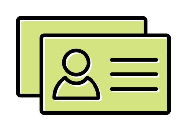 İş Kartları simgesinin vektör illüstrasyonu 