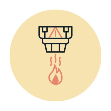 Duman dedektörü web simgesi vektör çizimi