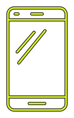 akıllı telefon simgesi, vektör illüstrasyonu basit tasarım