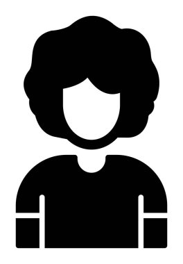 kadın web simgesi vektör illüstrasyonu